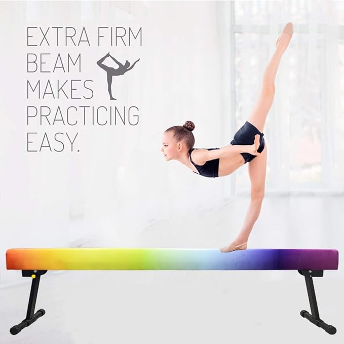 Adjustable&Foldable Gymnastics Balance Beam, 6FT/8ft High-Low Level Floor - Image 7