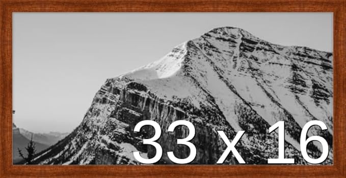 Frame It Easy 33 x 16 Russet Wood Frame by FrameItEasy
