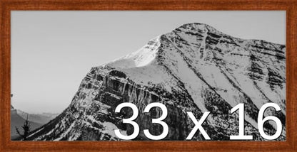 Frame It Easy 33 x 16 Russet Wood Frame by FrameItEasy