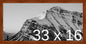Frame It Easy 33 x 16 Russet Wood Frame by FrameItEasy