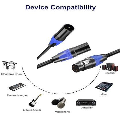 Seefeful 1 Male to 2 Female XLR Y Splitter Micrphone Cable, 3pin Male to Dual - Image 5