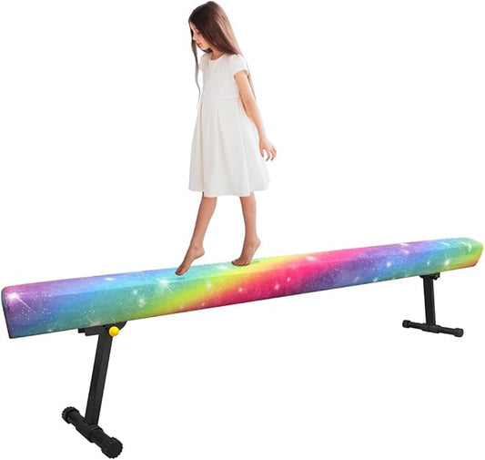 Wesky Adjustable Balance Beam, High and Low Floor Beam Gymnastics Equipment by Wesky