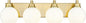 METWET Bathroom Light Fixtures, 4 Light Brushed Gold Vanity Light, 26 Inch by Metwet