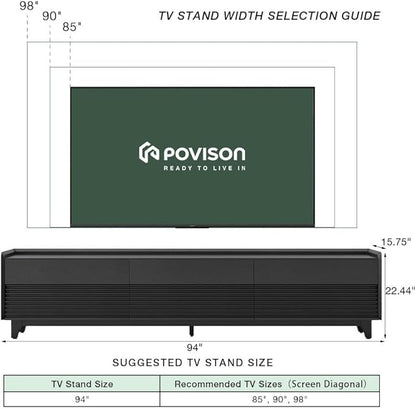 POVISON Fully-Assembled Mid Century Modern TV Stand - Image 5