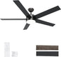 POCHFAN 60 Inch Black Ceiling Fans by POCHFAN