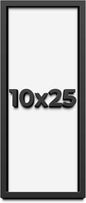 10x25 Shadow Box Frame Black | 1 Inch Deep Solid Wood Shadowbox Display Frame | by CustomPictureFrames
