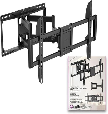 Heavy Duty Dual Arm Articulating Wall Mount Bracket by Stellar+Mounts