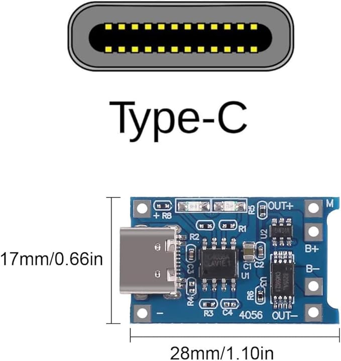 Gebildet 10pcs TP4056 Type-C Input Interface USB 5V 1A 18650 Lithium Battery - Image 3