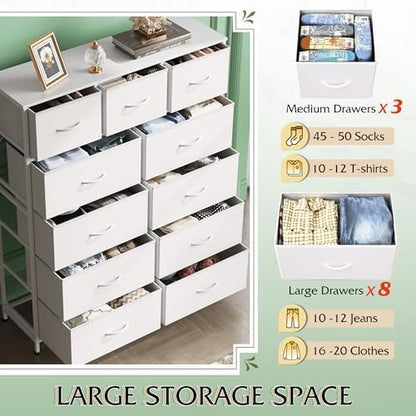 WLIVE Tall Dresser for Bedroom, Fabric Dressers Storage Tower, Dresser & Chest - Image 5