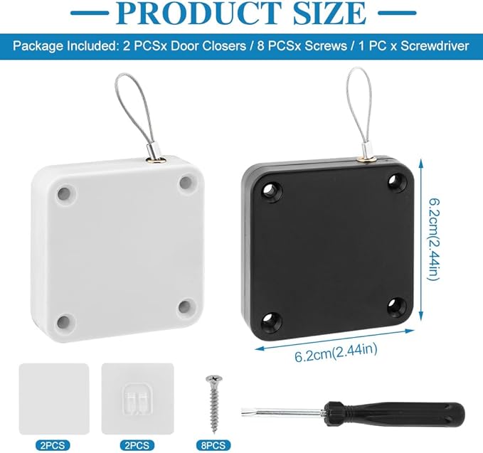 homfanseec Punch-Frees Automatic Sensor Door Closer, Sliding Screen Auto Door - Image 3