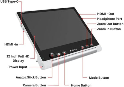 Snow 12 Inch Foldable Portable Video Magnifier by Zoomax - Image 2