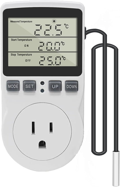KETOTEK Digital Thermostat Outlet Plug Temperature Controller Outlet Socket by KETOTEK
