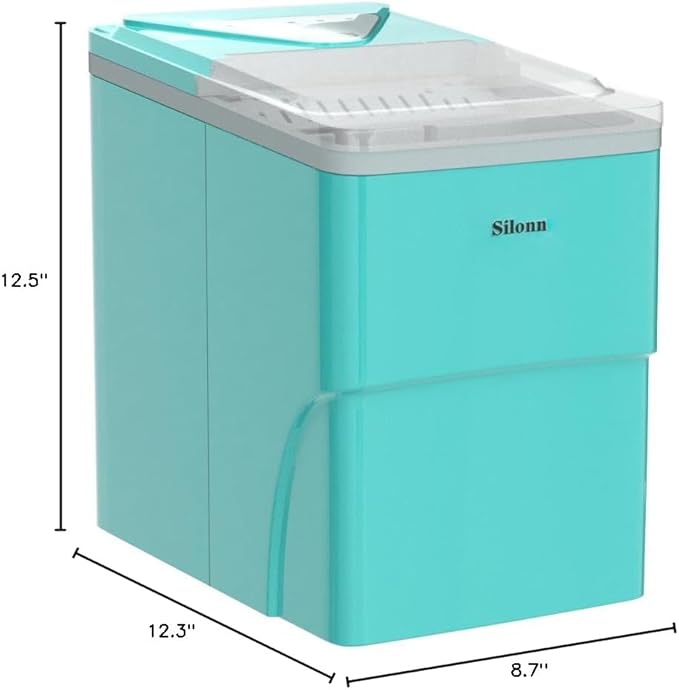 Silonn Ice Makers Countertop, 9 Cubes Ready in 6 Mins, 26lbs in 24Hrs, - Image 8