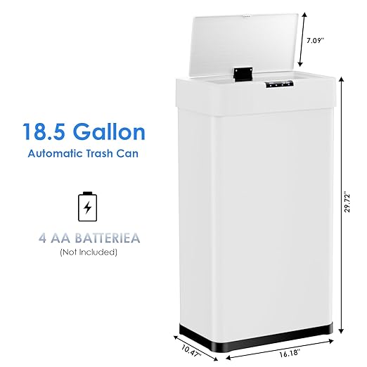 AthLike Sensor Trash Can, Touchless Motion Sensor Trash Bin, Smart Automatic - Image 2