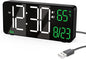 KOSUMOSU Digital Alarm Clocks for Bedrooms, 6.7in Black Small Digital Clock for by KOSUMOSUTECHNOLOGY