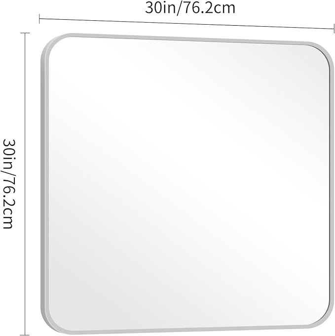 30" x 30"Bathroom Mirror, Decorative Rectangular Vanity Mirror - Image 5