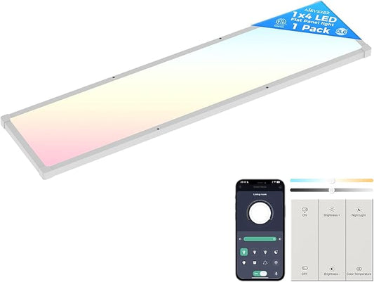AIKVSXER 1 Pack 1x4 FT LED Flat Panel Light Surface Mount, by AIKVSXER