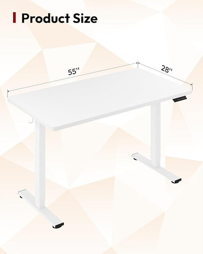 SANODESK Electric Standing Desk 55 x 28 Inches Whole-Piece Desktop Height - Image 3