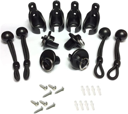 Coolaroo Replacement Parts Bungee End Cap Kit Black for Coolaroo Exterior Cordless Roller Shades Outdoor Blinds(2 Set)