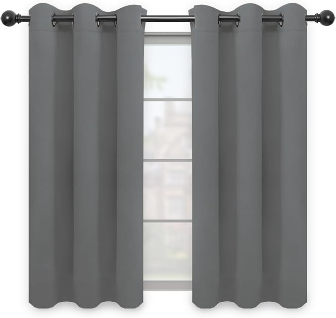 Easy-Going Blackout Curtains for Bedroom, Solid Thermal Insulated Grommet and by Easy-Going