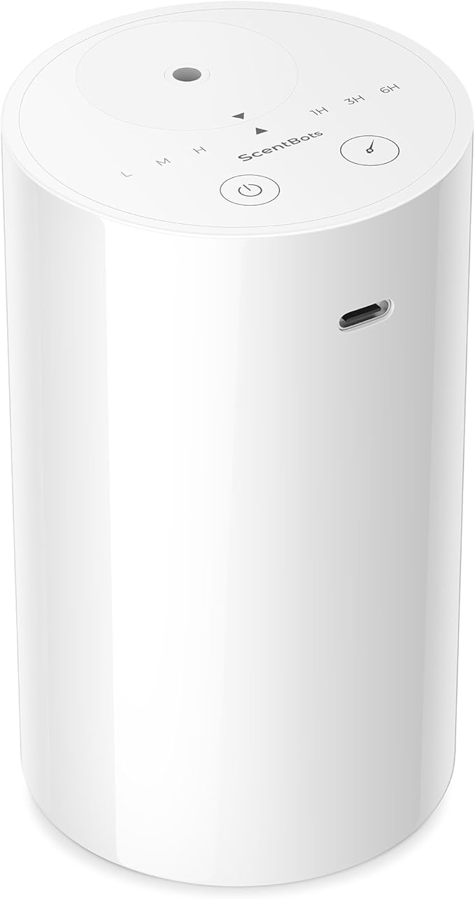 Waterless Essential Oil Diffuser, Battery Operated Aromatherapy Diffuser by ScentBots