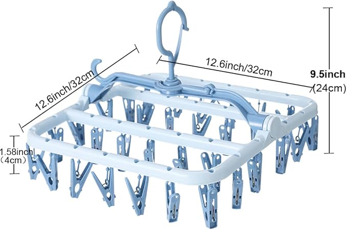 Clothes Drying Racks Foldable Clip Hangers Drip Hanger Plastic - Image 2