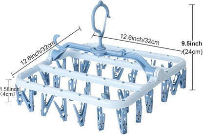 Clothes Drying Racks Foldable Clip Hangers Drip Hanger Plastic - Image 2