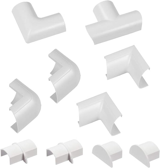 D-Line Medium Cable Raceway Accessory Pack, Join 1.18in x 0.59in Cord Cover by D-LineUSAinc