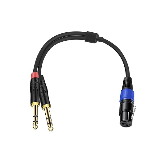 Jozzai 6.35mm Dual TRS to XLR Female Cable by Jozzai