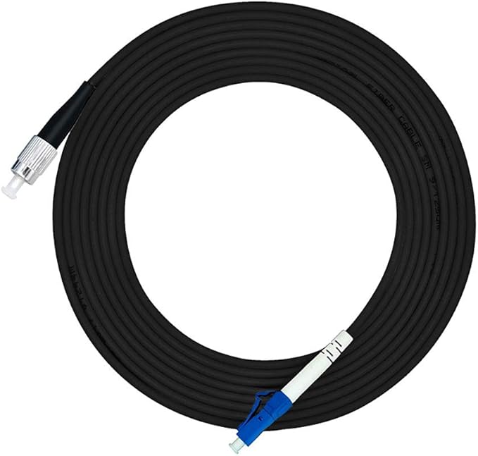 Jeirdus 40M LC to FC Outdoor Armored Simplex 9/125 SM Fiber Optic Cable Jumper by Jeirdus