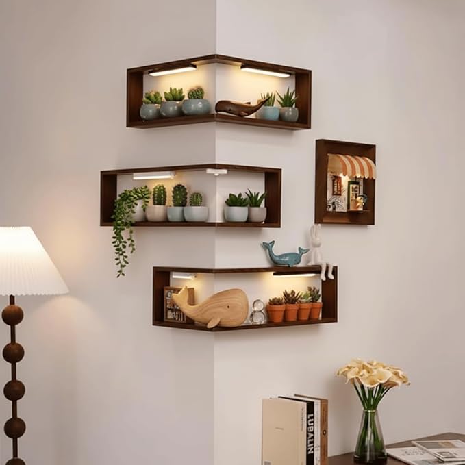 ABOUTYES Illuminated Corner Shelf - Image 5