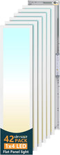 AIKVSXER 42 Pack 1x4 LED Flat Panel Light, 50W 5500LM Surface Mount Ceiling by AIKVSXER