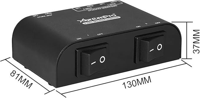 Xtrempro 61048 2 to 4 Way Speaker Switch, 1 in 2 Out to 1 in 4 Out Way Pair - Image 4