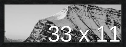 Frame It Easy 33 x 11 Black Grain Wood Frame by FrameItEasy