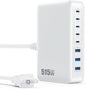 USB C Charger Block 515W GaN IV 8 Port Fast Charging Station Hub, Dual PD 100W by GKUTW