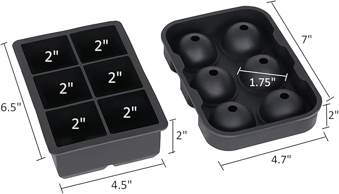 Ticent Ice Cube Trays, Silicone Sphere Whiskey Ice Ball Maker - Image 7