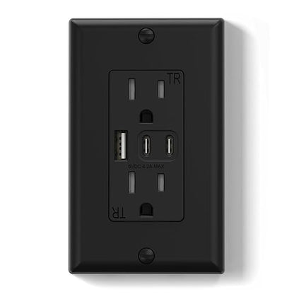 ELEGRP USB Outlets, 15 Amp Wall Outlet by ELEGRP%7CELEGROUP