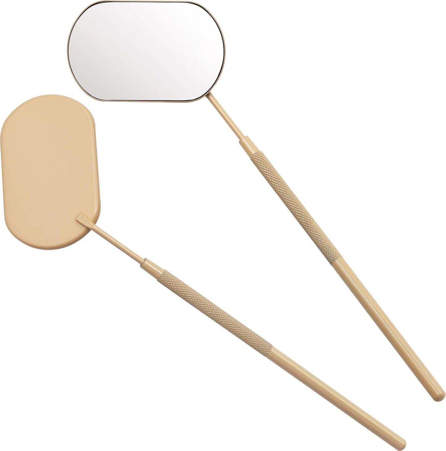 Pretty memory Large Lash Mirror, Stainless Steel Eyelash Mirror, Makeup Mirror for Lash Extension Supplies (Skin Color)