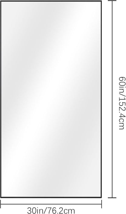 Black Bathroom Mirror for Wall, 30x60 Inch Rectangle Mirrors - Image 5