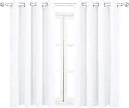 DWCN Pure White Curtains 54 Inches Long, Thermal Blackout Drapes - Image 8