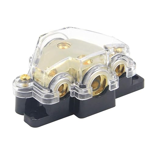 RKURCK 3 Way Power Distribution Block, 0/2/4 AWG Gauge in, 4/8 Gauge Out - Image 2