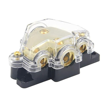 RKURCK 3 Way Power Distribution Block, 0/2/4 AWG Gauge in, 4/8 Gauge Out - Image 2