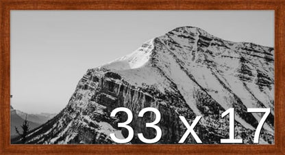 Frame It Easy 33 x 17 Russet Wood Frame by FrameItEasy