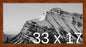 Frame It Easy 33 x 17 Russet Wood Frame by FrameItEasy