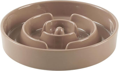 Ceramic 1.2 Cup Slow Feeder Dog Bowl by Havniva