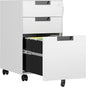 3 Drawer File Cabinet with Lock, Fully Assembled Metal Mobile Filing Cabinets by AFAIF