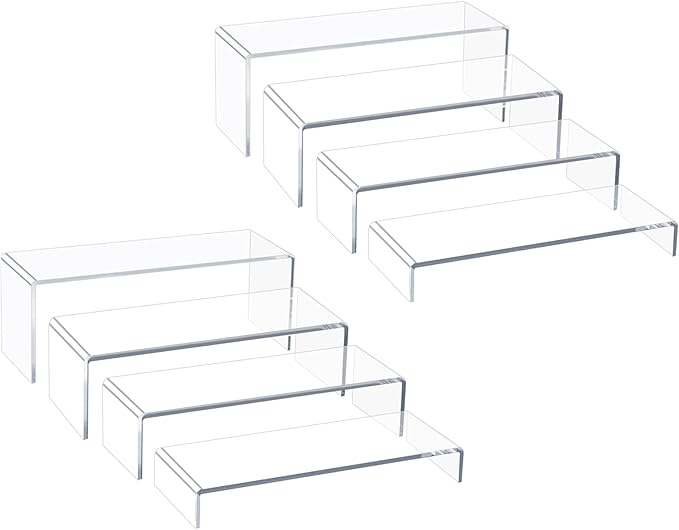 Blaithom Acrylic Display Riser Stand, Thickened to 0.2'' Acrylic Shelf Risers by EnjoyLifewithBlaithom