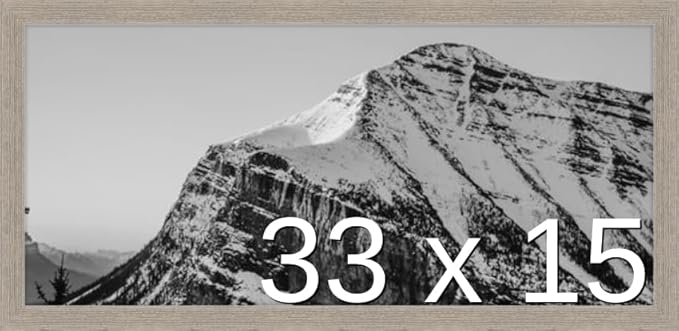 Frame It Easy 33 x 15 Rustic Gray Wood Frame by FrameItEasy