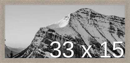 Frame It Easy 33 x 15 Rustic Gray Wood Frame by FrameItEasy