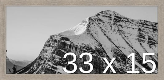 Frame It Easy 33 x 15 Rustic Gray Wood Frame by FrameItEasy